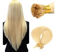 I Tip Estensioni Dei Capelli Umani, Colore Oro 20 Pollici 50g per le Donne Morbido e Naturale Silky Itip Estensioni I Tip Estensioni Dei Capelli Reali Capelli Lisci Remy Capelli, # 24,16inch