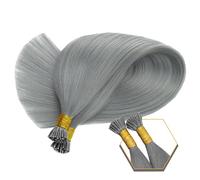 I Tip Extension Capelli Umani, Oro 18 Pollici 50G/50S, Extension Capelli Umani Itip Extension Capelli Remy Capelli Naturali Lisci Extension a Punta per Donne,Grey 55cm