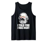I TOLD YOU I WAS RIGHT Karl Marx occhiali da sole Meme Canotta