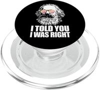 I TOLD YOU I WAS RIGHT Karl Marx occhiali da sole Meme PopSockets PopGrip per MagSafe