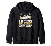 I Tolerate a Lot But Not Gluten Funny Celiac Gift Felpa con Cappuccio