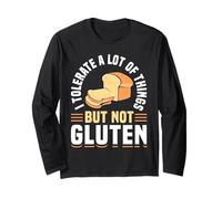I Tolerate a Lot But Not Gluten Funny Celiac Gift Maglia a Manica