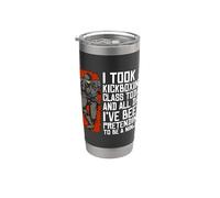 I Took A Kickboxing Combattimento Sport Kickboxer Amore Kickboxing Bicchiere termico in acciaio inox doppia parete
