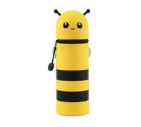 I-TOTAL® - Astuccio in Morbido Silicone per la Scuola, Allungabile con Forma Sagomata (BEE)
