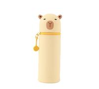 I-TOTAL® - Astuccio in Morbido Silicone per la Scuola, Allungabile con Forma Sagomata (CAPYBARA)