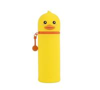 I-TOTAL® - Astuccio in Morbido Silicone per la Scuola, Allungabile con Forma Sagomata (DUCK)