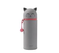 Astuccio in silicone Tubo Cat Lovers con gatto grigio