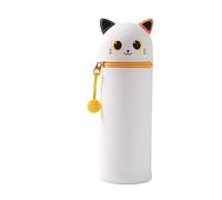 I-TOTAL® Astuccio in morbido silicone per la scuola allungabile forma sagomata (ORANGE CAT)