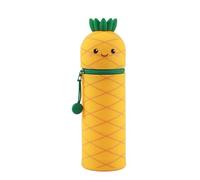 I-TOTAL® - Astuccio in Morbido Silicone per la Scuola, Allungabile con Forma Sagomata (POPPY PINEAPPLE)