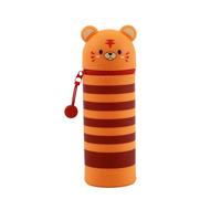 I-TOTAL® - Astuccio in Morbido Silicone per la Scuola, Allungabile con Forma Sagomata (TIGER)