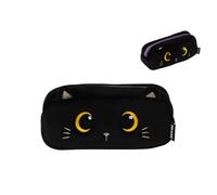 I-TOTAL Astuccio Portapenne Gatto Nero in Peluche
