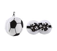I-TOTAL ® - Cuscino con Mascherina per Dormire, Cuscino Richiudibile con Gancio per Viaggio (SPORT) (FOOTBALL)