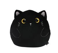 I-TOTAL ® - Cuscino decorativo per cameretta/soggiorno, soffice cuscino in stoffa a forma di animale (BLACK CAT)