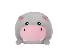 I-TOTAL® - Cuscino decorativo simpatico per letto/divano morbido, Cuscino soffice relax animali carino per soggiorno (HIPPO)