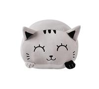 I-TOTAL® - Cuscino decorativo simpatico per letto/divano morbido, Cuscino soffice relax animali carino per soggiorno (GREY CAT)