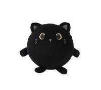 I-TOTAL® - Cuscino Morbido squishy in memory foam 14 cm diametro, squishy pillow ideale come regalo (BLACK CAT)