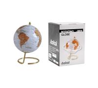I-TOTAL® - Esplora il Mondo, Mappamondo Girevole su Asse, base plastica (BIANCO)