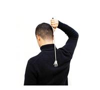 I-TOTAL - Grattaschiena Telescopico | Estensibile per Raggiungere Punti Difficili | Design in Nero e Argento | Portatile e Comodo | Metallo e Plastica, Argento/Nero