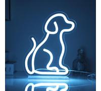 I-TOTAL® - Insegna LED a Forma di Simbolo - Luminoso per Camera da Letto Idea Regalo Perfetta con Presa USB - DOG