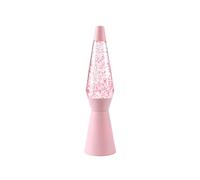 I-TOTAL® - Lampada Lava, effetto bolle, lava lamp colorata (Rosa Pastello Glitter)