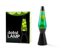 I-TOTAL® - Lampada Lava, effetto bolle, lava lamp colorata (Verde/Giallo Base Nera)