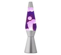 I-TOTAL® - Lampada Lava, effetto bolle, lava lamp colorata (Viola/Bianca)