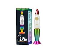 Itotal - Color-Changing Led Lava Lamp - Rainbow Base And White Wax ... Toy NUOVO