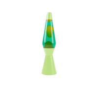 I-TOTAL® - Lampada Lava Spaceship Colorata Effetto Bolle Ipnotico, Design Retrò, Cera Fluida, Luce Rilassante, Lampada Decorativa per Casa e Ufficio (Base Verde, Liquido Verde e Cera Gialla)
