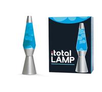 I-TOTAL® - Lampada Lava, effetto bolle, lava lamp colorata (Blu/Bianco)
