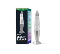 I-TOTAL - Lámpara de lava LED cambia de color base plateada, cer (Multiplatform)