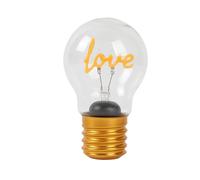 I-TOTAL® - Lucetta Decorativa a Forma di Lampadina con Disegno Stiloso LED - Ricarica USB, Elegante Idea Regalo - LOVE