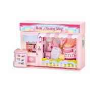 I-TOTAL ® - Micro Shop - Kit Creativo DIY Miniatura 3D da Costruire, Nookbook Micro Shop Pastel, Decorazione Collezionabile, 11x4x8 cm, +6 Anni (MINI WORLD) (BEARS PASTRY SHOP)