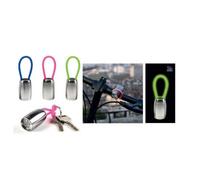 I-TOTAL- Mini torcia Led portachiave con cordoncino fluorescente