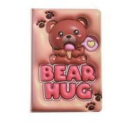 I-TOTAL® - Notebook A5 pagine bianche con copertina 3D, squishy 196 facciate (BEAR)