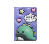 I-TOTAL® - Notebook A5 pagine bianche con copertina 3D, squishy 196 facciate (DINO)