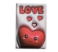 I-TOTAL® - Notebook A5 pagine bianche con copertina 3D, squishy 196 facciate (LOVE)