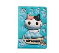 I-TOTAL® - Notebook A5 pagine bianche con copertina 3D, squishy 196 facciate (ORANGE CAT)