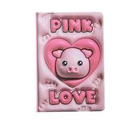 I-TOTAL® - Notebook A5 pagine bianche con copertina 3D, squishy 196 facciate (PIG)