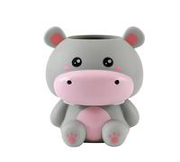 I-TOTAL - Portatutto 3D - Organizer da Scrivania in Stile Kawaii per Penne e Accessori, Idea Regalo (HIPPO)