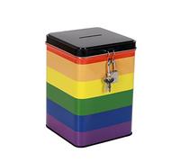 I-TOTAL® - Salvadanaio Divertente con Lucchetto e Chiavi/Portamonete in Metallo con Chiusura (LOVE IS LOVE)