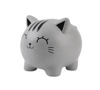 I-TOTAL® - Salvadanaio divertente decorativo/Portamonete in plastica (GATTO GRIGIO)