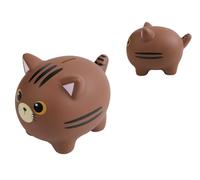 I-TOTAL® - Salvadanaio divertente decorativo/Portamonete in plastica (GATTO MARRONE)