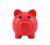 I-TOTAL® - Salvadanaio divertente decorativo/Portamonete in plastica (MAIALE ROSSO)