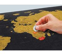 I-TOTAL® - Scratch Map, Mappa del mondo da grattare, poster mappamondo dettagliato con capitali, stati, città