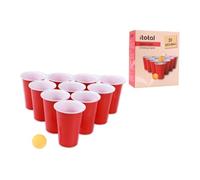 I-TOTAL® - Set da Beer Pong, Bicchieri e Palline per Gioco di abilità e coordinazione, 20 Bicchieri e Palline nella Confezione