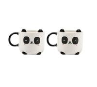 I-TOTAL® - Set di tazze da caffè in ceramica per espresso - SET 2 pezzi, 90 ml ciascuno - Perfette per gli amanti dell'espresso, per la casa o l'ufficio, 90 ml (PANDASTIC)