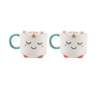 I-TOTAL® - Set di tazze da caffè in ceramica per espresso - SET 2 pezzi, 90 ml ciascuno - Perfette per gli amanti dell'espresso, per la casa o l'ufficio, 90 ml (UNICORN)