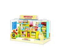I-TOTAL® - Shop in a Box Kit Creativo Fai da Te Miniatura 3D Costruisci e Colleziona Negozi Stile Pastello, Modellino con Dettagli Decorativi - Idea Regalo (MINI WORLD) (SNACK LAND)