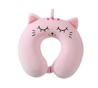 I-TOTAL - Soft Neck Travel Pillow Fun for Neck Support (Pink Cat)