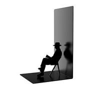 I-TOTAL®- Supporto per Libri Simpatico in Metallo, Fermalibri Reggilibri per Scaffale Tavolo Idea Regalo (READING MAN)